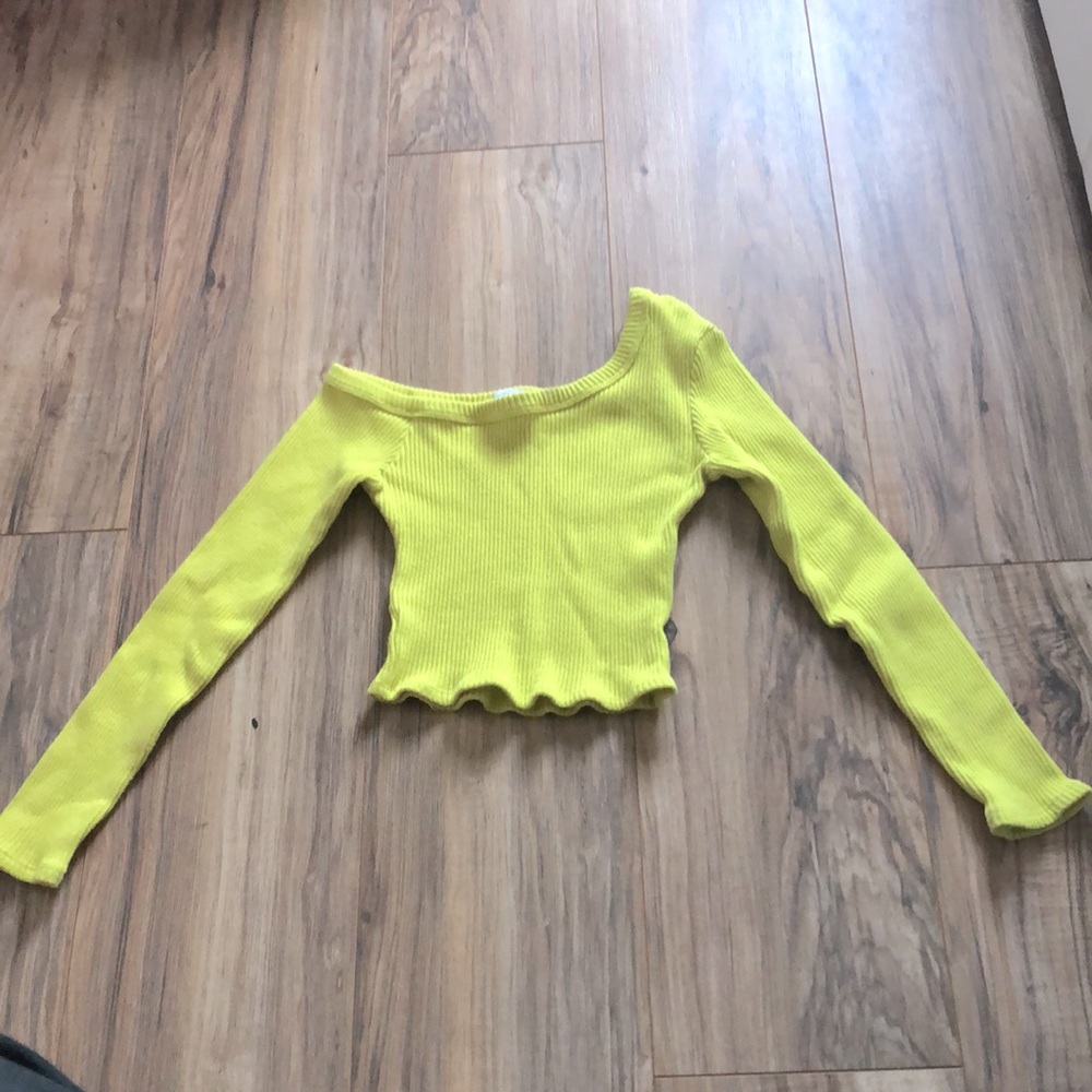 Off the shoulder Crop top Sweater